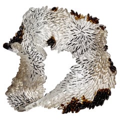 Murmur, une sculpture en verre unique transparente, marron et noire de Nina Casson McGarva
