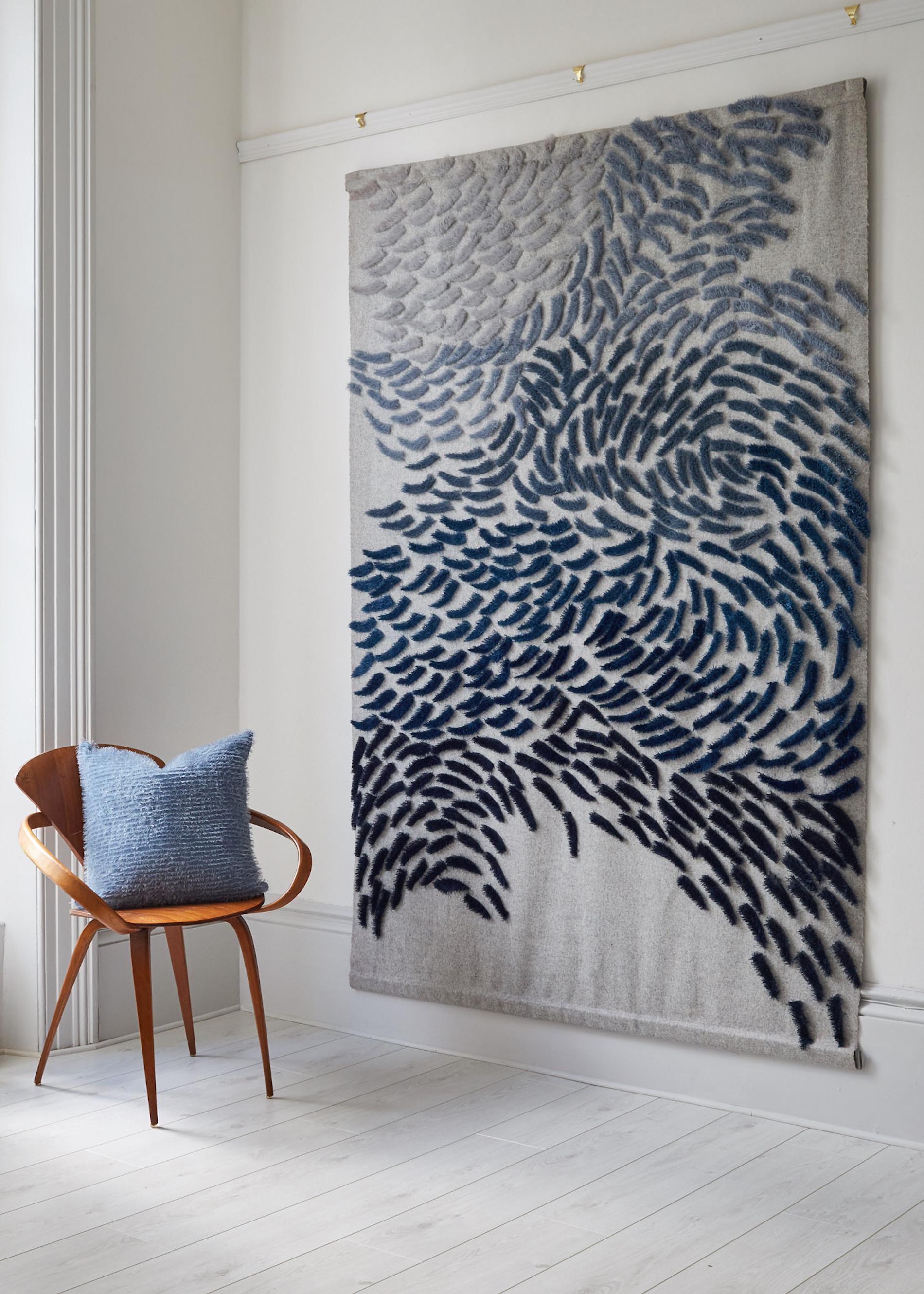 Murmuration - wall hanging by British textile artist and designer Anna Gravelle For Sale 7