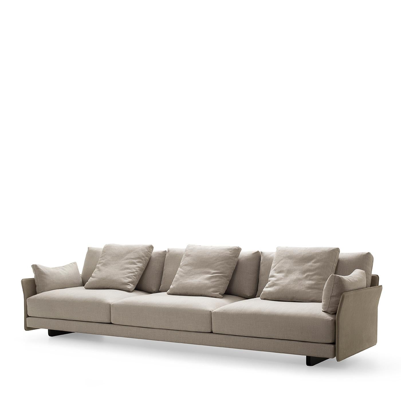 Contemporary Murphy 3-Seater Beige Sofa For Sale