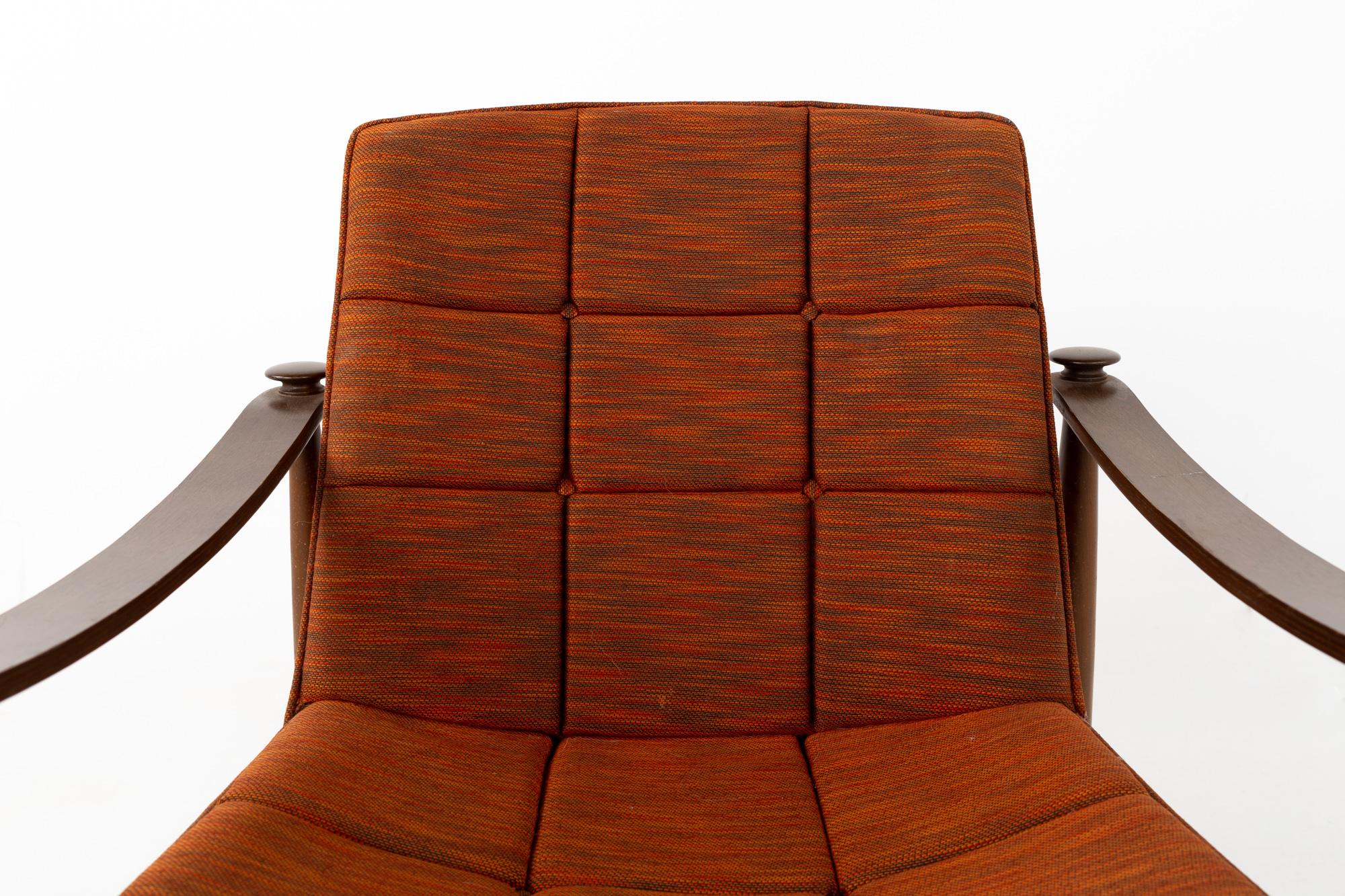 Murphy Miller Mid Century Walnut Lounge Chairs, Pair 1
