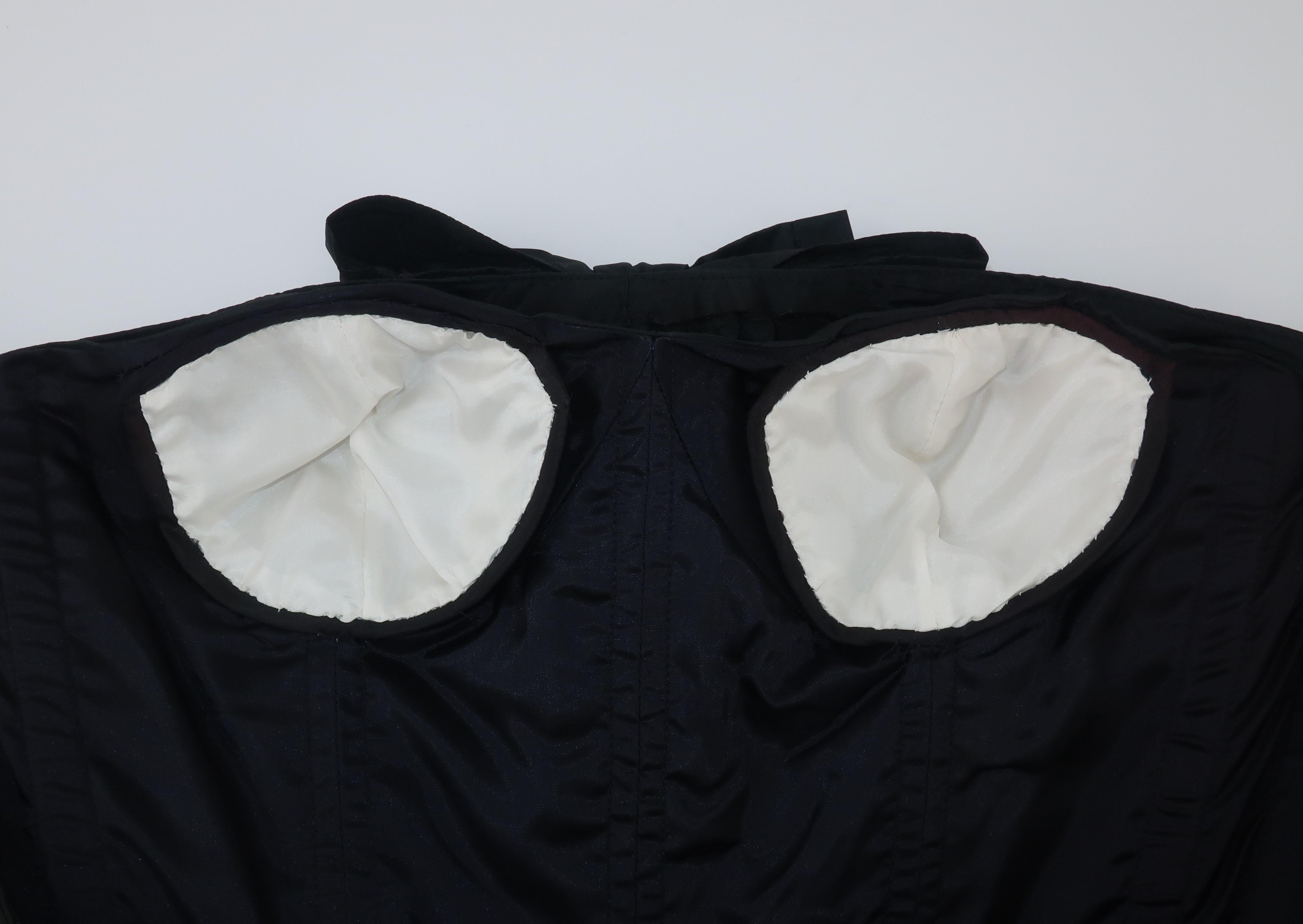 Murray Arbeid Black Silk Taffeta Cocktail Dress 3