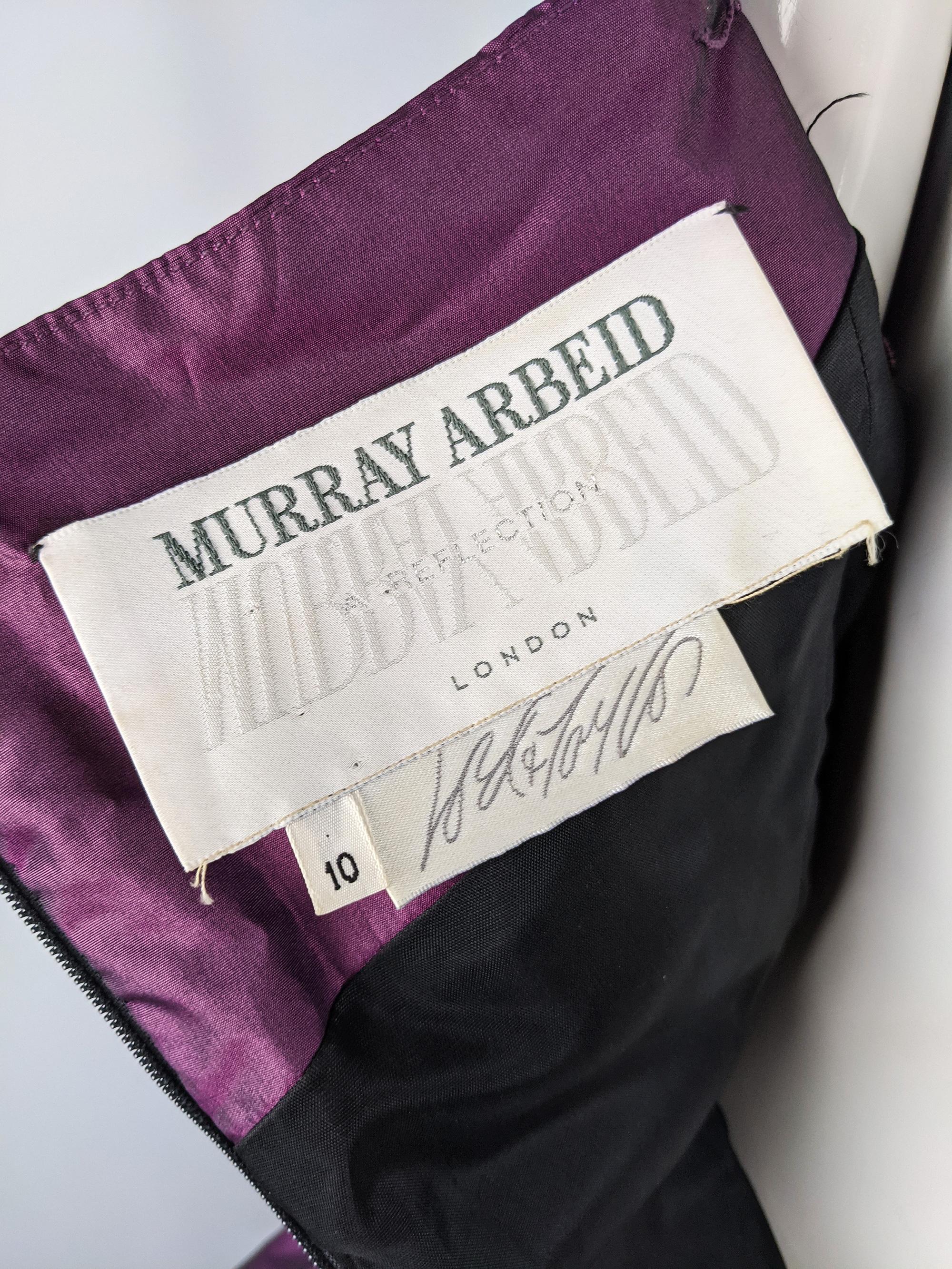 Murray Arbeid Vintage Purple Taffeta Formal Ball Evening Gown, 1980s For Sale 2