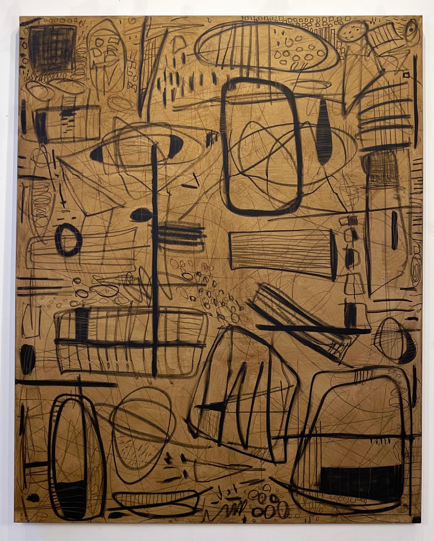 Another Round, 2024 Mix Media on Canvas by Murray Duncan, Abstract Geometric Art 1