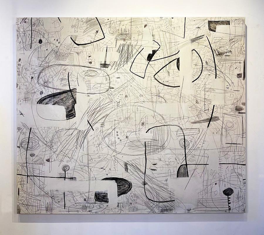 Light Thoughts, 2024 Mixed Media on Artist Board, Abstract Geometric Art - Painting by Murray Duncan