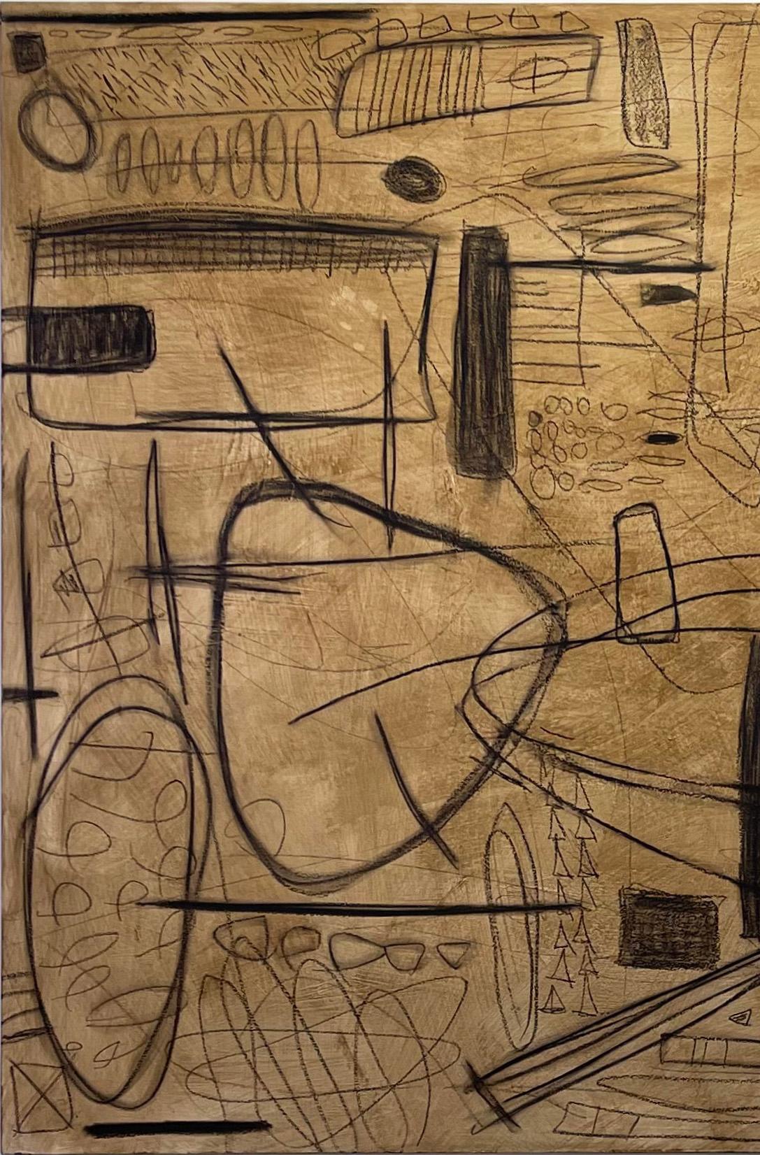 Poor Gabriel, 2024 Mixed Media, Canvas by Murray Duncan - Abstract Geometric Art For Sale 3