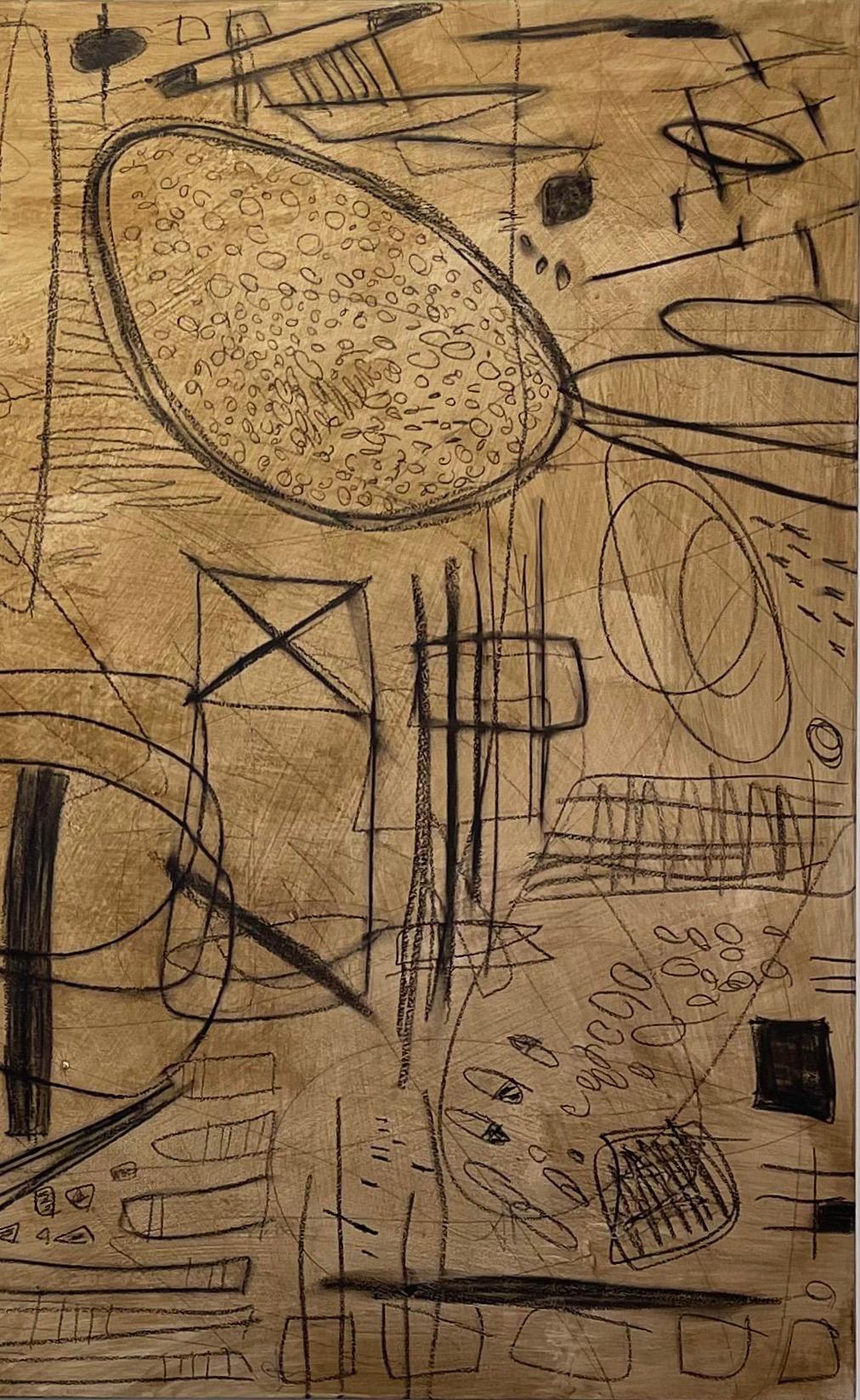 Poor Gabriel, 2024 Mixed Media, Canvas by Murray Duncan - Abstract Geometric Art For Sale 4