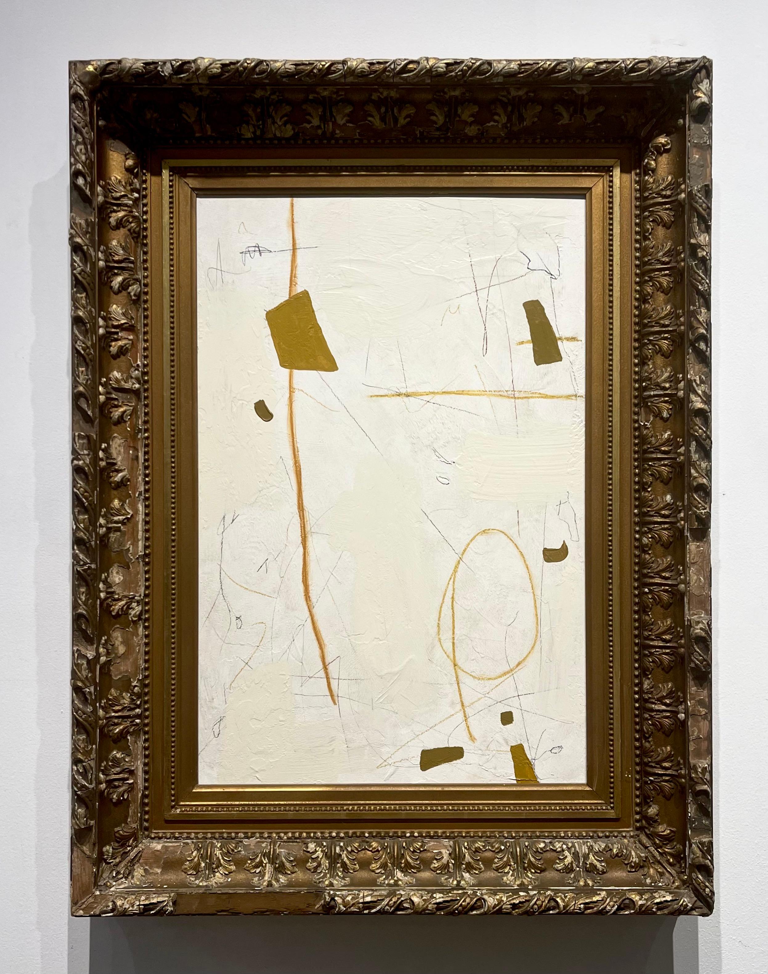 Cake by Murray Duncan - Mixed Media on Board, Gilded Vintage Frame, Abstract 1