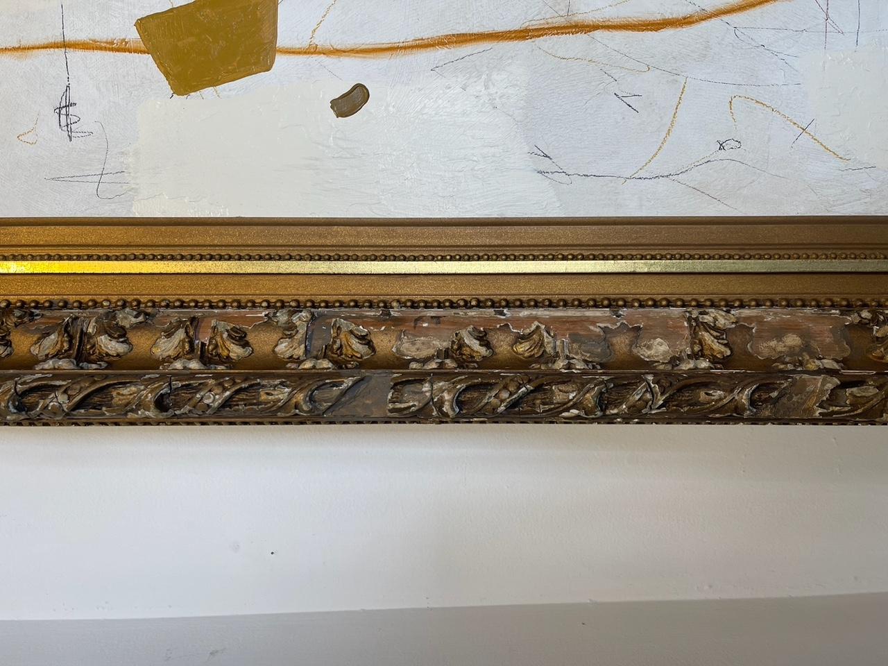 Cake by Murray Duncan - Mixed Media on Board, Gilded Vintage Frame, Abstract 3