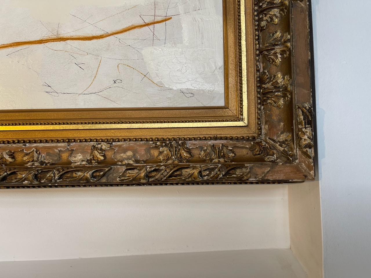 Cake by Murray Duncan - Mixed Media on Board, Gilded Vintage Frame, Abstract 4