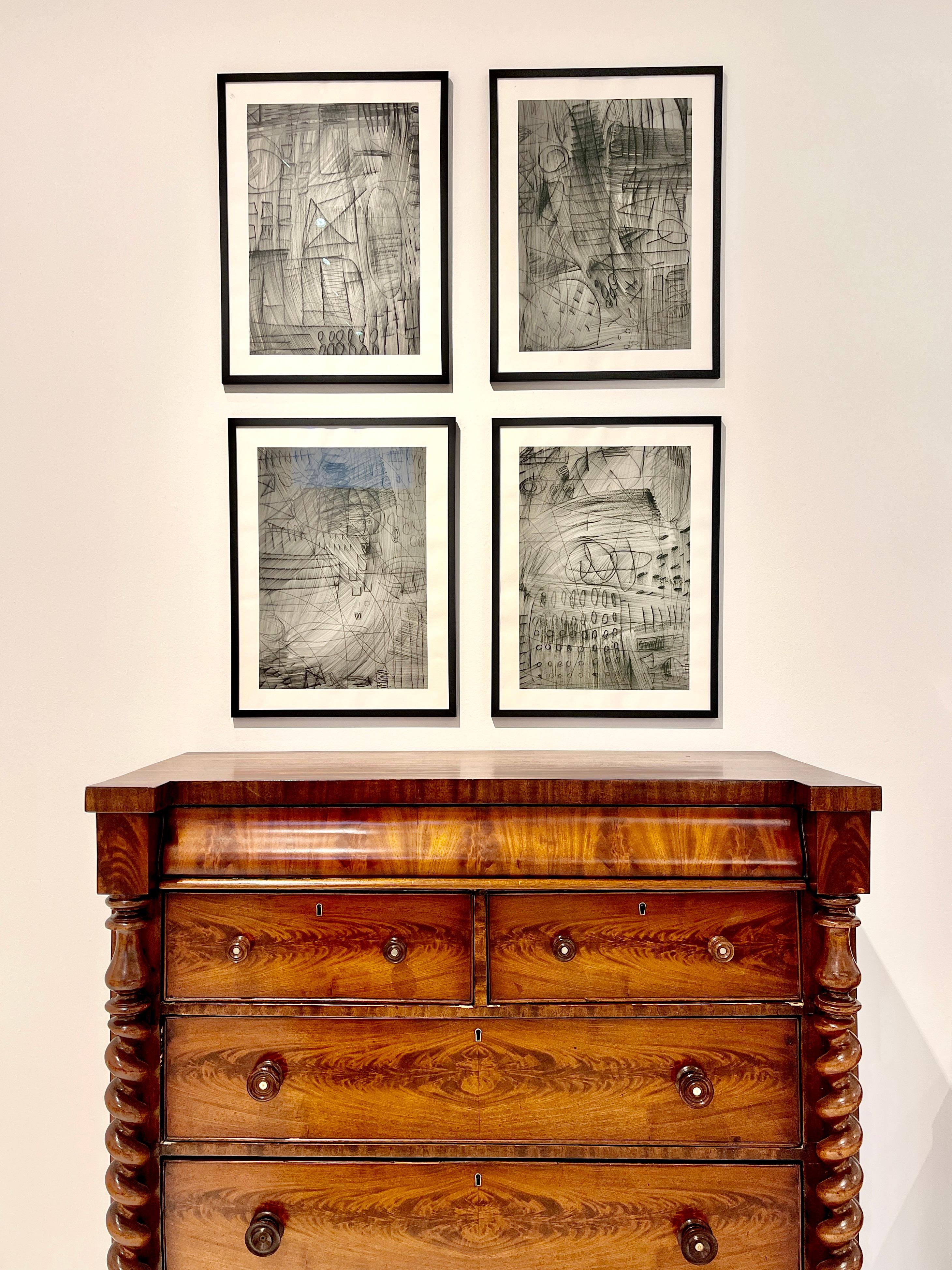 Feldstudie - Eine Gruppe von vier Arbeiten in Mischtechnik auf Papier von Murray Duncan im Angebot 5