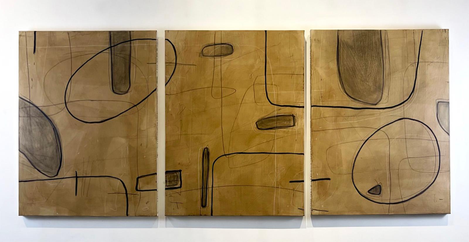 Dernières pensées, 2024 - Triptyque géométrique abstrait de Murray Duncan en vente 4