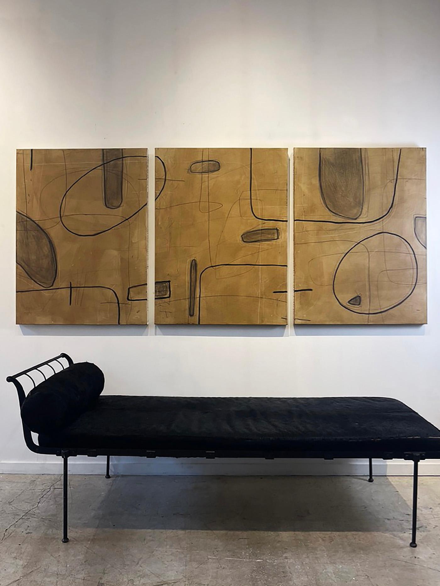Dernières pensées, 2024 - Triptyque géométrique abstrait de Murray Duncan en vente 5