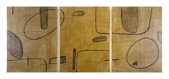 Dernières pensées, 2024 - Triptyque géométrique abstrait de Murray Duncan