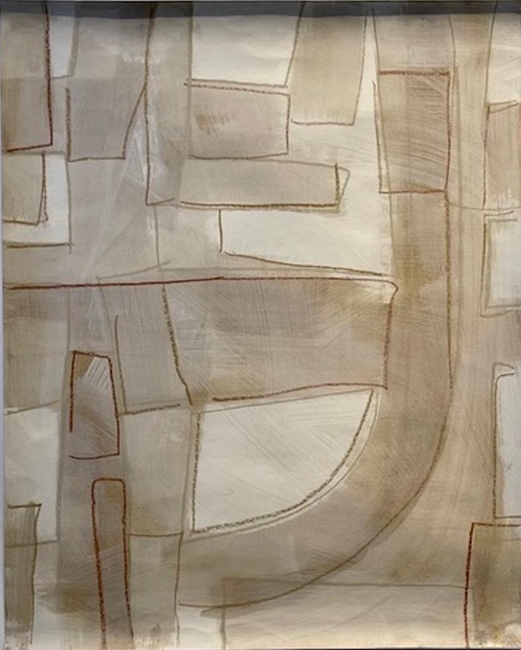 Untitled #139, Mixed Media on Paper by Murray Duncan - Abstract Geometric Modern