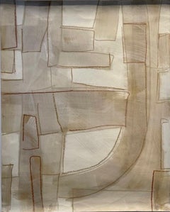 Untitled #139, tecnica mista su carta di Murray Duncan - Astratto geometrico moderno
