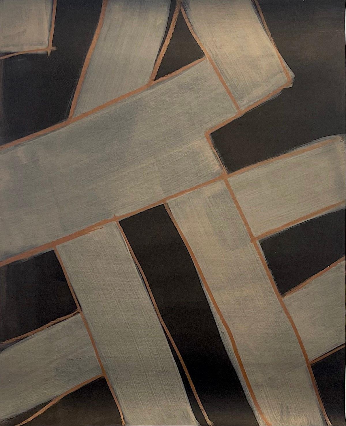 Senza titolo #204 di Murray Duncan 
Tecnica mista su carta
Dimensioni: 32" x 40"
Non incorniciato, firmato

Un'audace opera a tecnica mista con linee e texture dinamiche.

Questo pezzo accattivante di Murray Duncan mette in mostra il suo