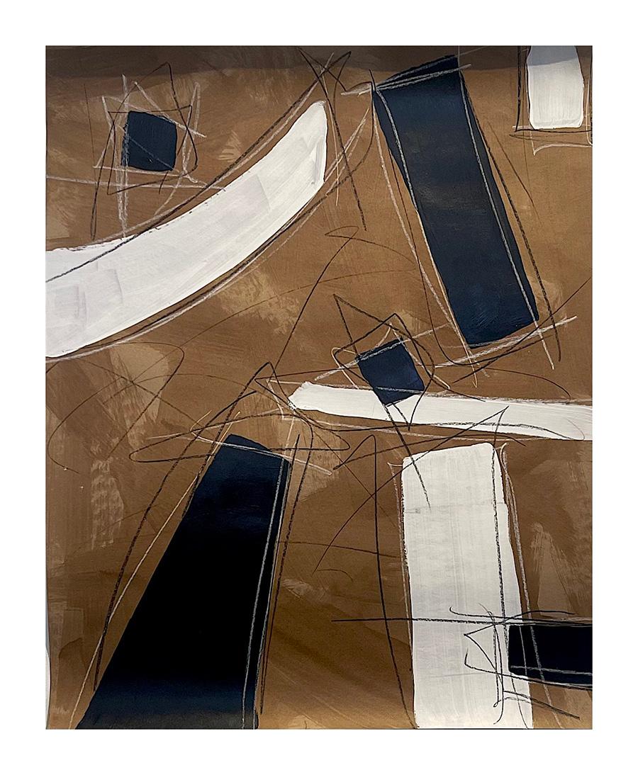 Senza titolo #206 di Murray Duncan 
Tecnica mista su carta
Dimensioni: 32" x 40"
Non incorniciato, firmato

Un'audace opera a tecnica mista con linee e texture dinamiche.

Questo pezzo accattivante di Murray Duncan mette in mostra il suo