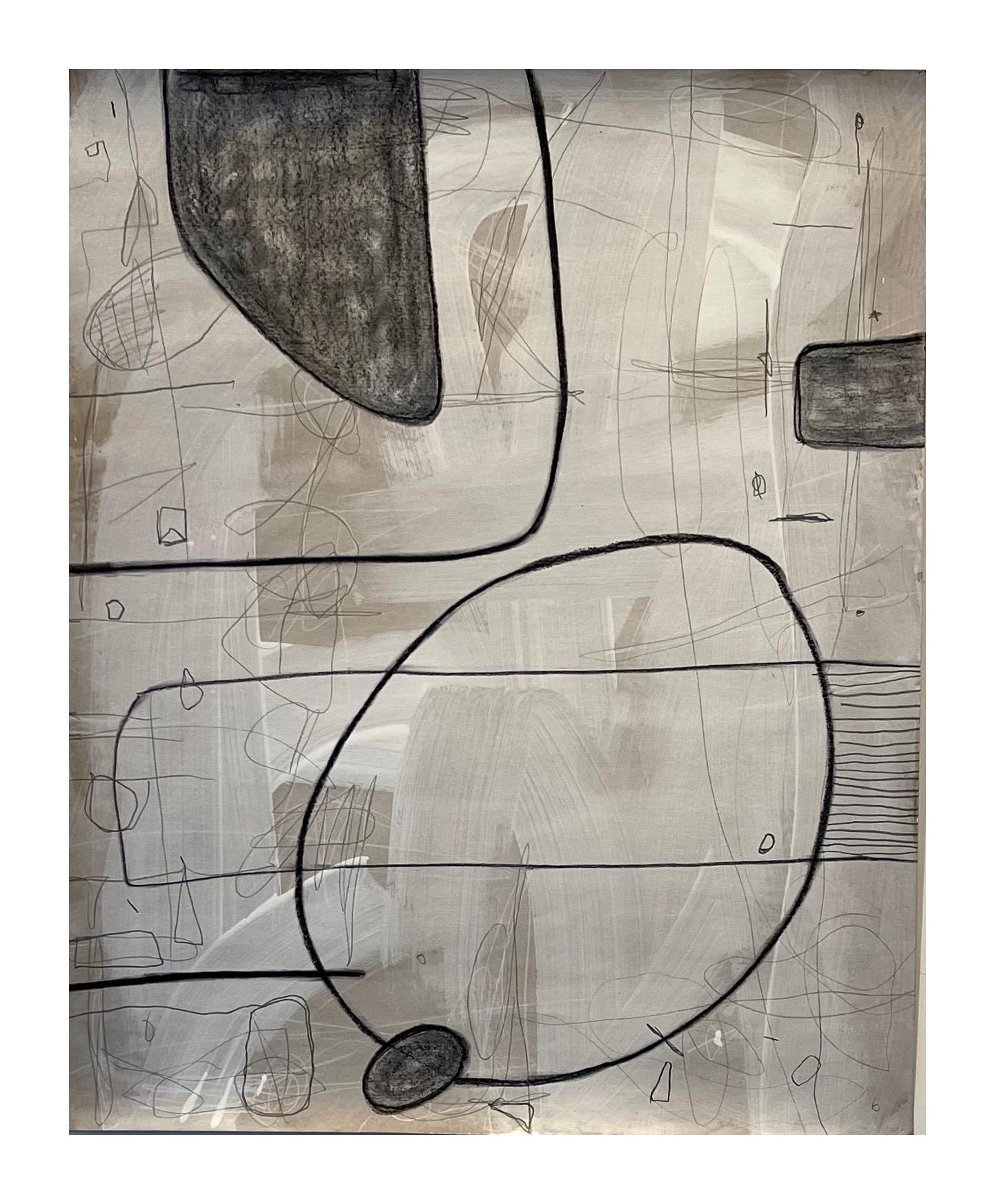 Untitled #409, tecnica mista su carta di Murray Duncan - Astratto geometrico moderno