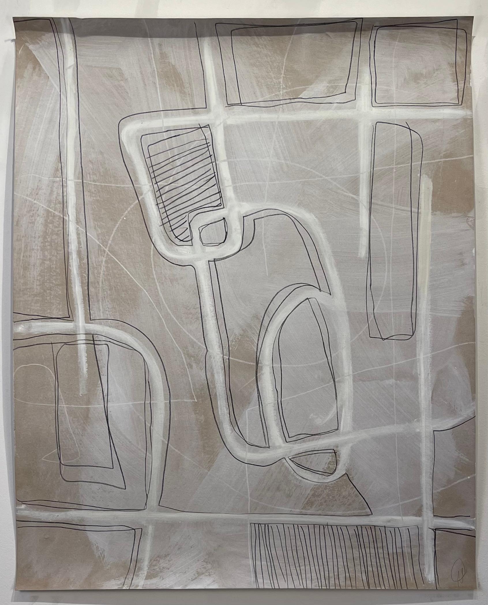 Sin título #504, Técnica mixta sobre papel de Murray Duncan - Abstracto Geométrico Moderno en venta 1