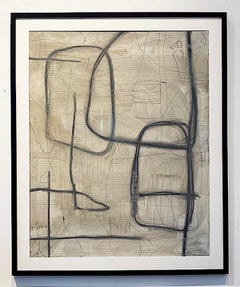 Ohne Titel #SP-202, Mischtechnik auf Papier von Murray Duncan - Abstrakt Geometrisch