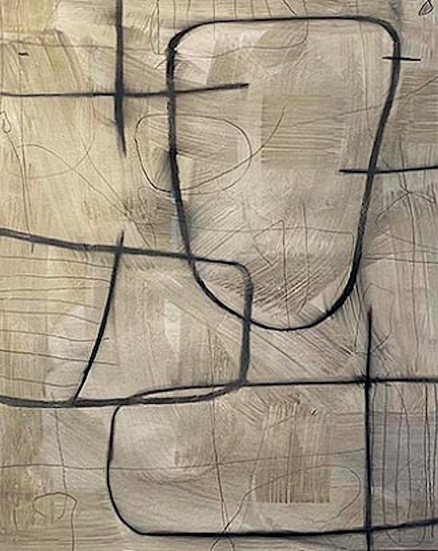 Untitled #SP-203, Mixed Media on Paper by Murray Duncan - Abstract Geometric