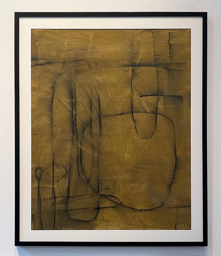 Ohne Titel #SP-208, Mischtechnik auf Papier von Murray Duncan - Abstrakt Geometrisch im Angebot 1