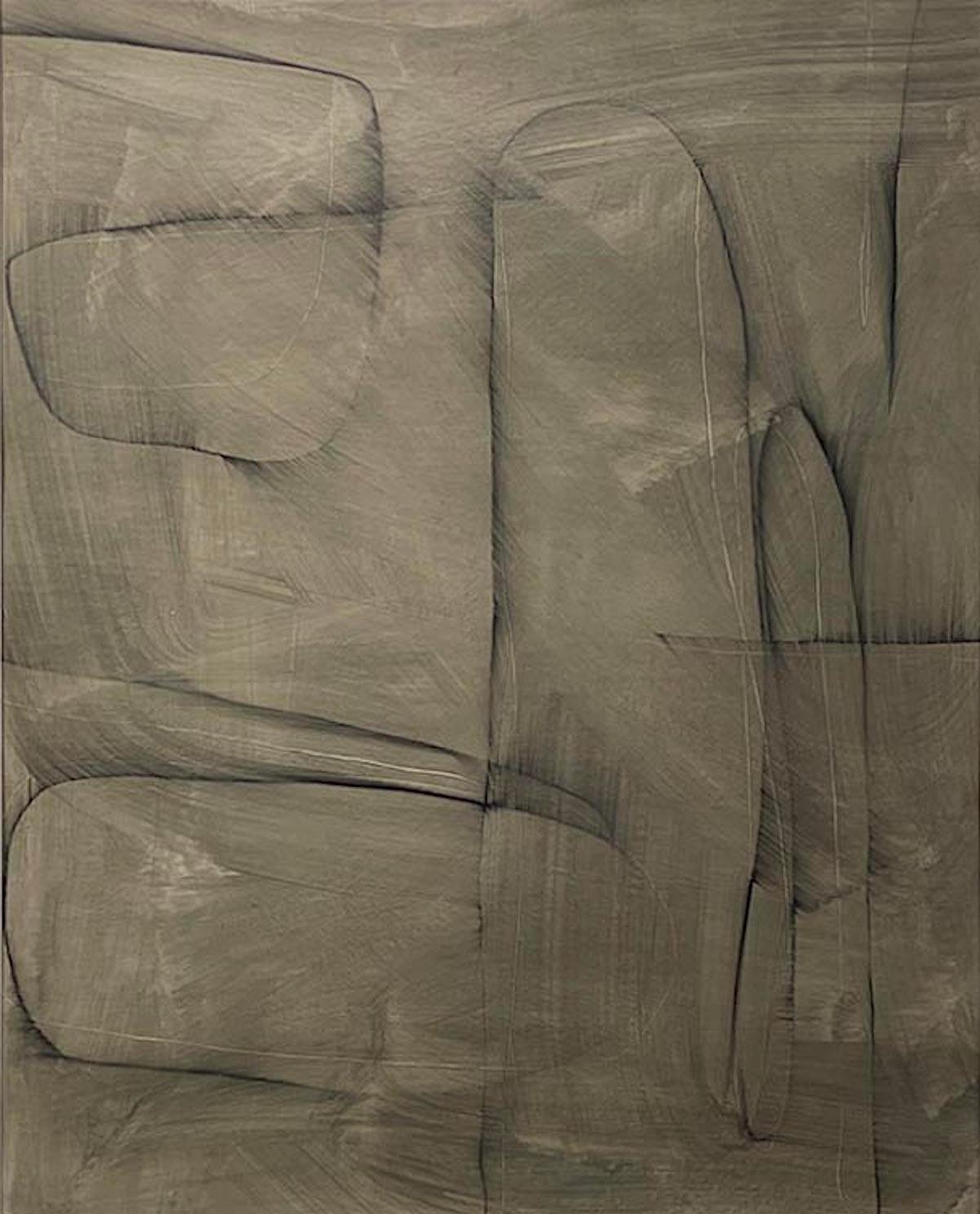 Untitled #SP-221, Mixed Media on Paper by Murray Duncan - Abstract Geometric