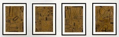 Collected Marks I–IV, Original Mixed Media on Paper by Murray Duncan (Set of 4)