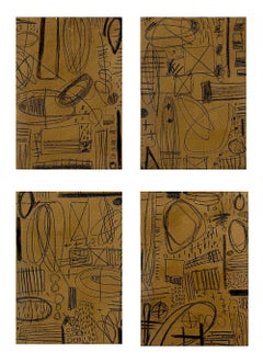 Collected Marks I–IV, Original Mixed Media on Paper by Murray Duncan (Set of 4)