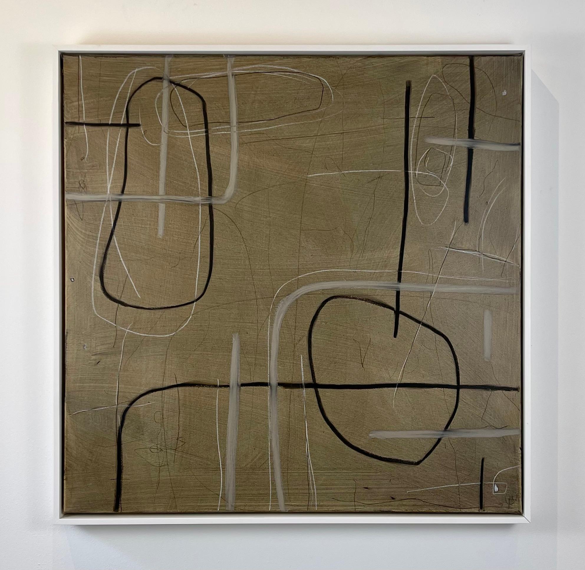 Easy Over by Murray Duncan, Abstract Mixed Media on Canvas - Painting by Murray Duncan 