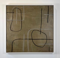 Easy Over par Murray Duncan, technique mixte abstraite sur toile