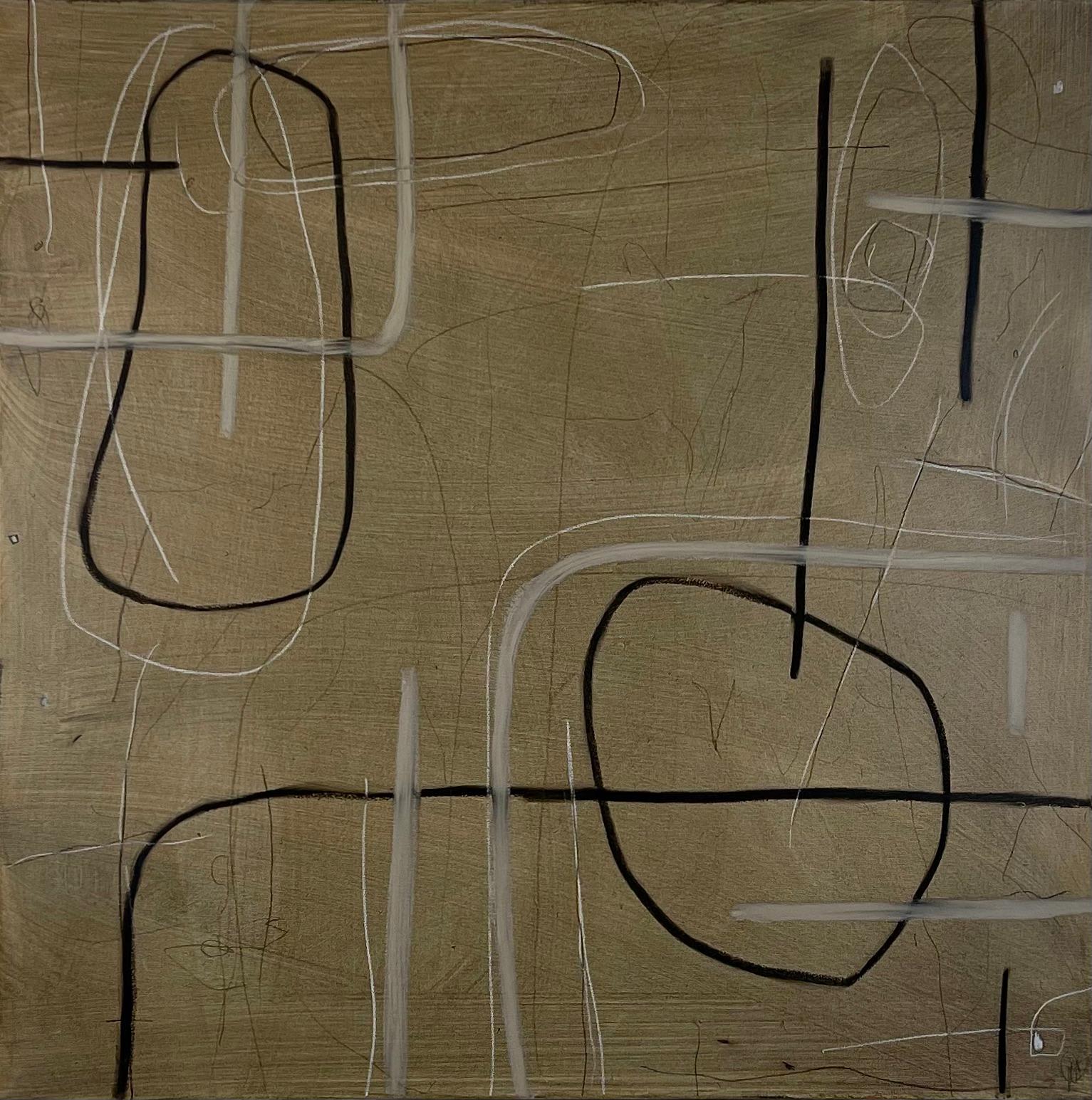 Murray Duncan  Abstract Painting - Easy Over by Murray Duncan, Abstract Mixed Media on Canvas