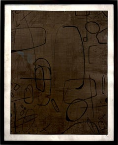 Echoes: Abstract Geometric Mixed Media on Paper, Signed, 32x40