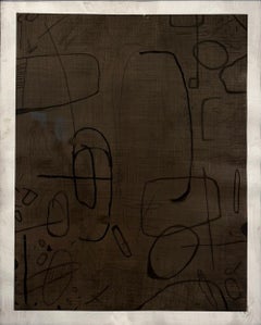 Echoes: Abstract Geometric Mixed Media on Paper, Signed, 32x40