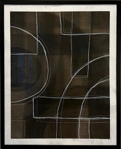 Eve: Abstract Geometric Mixed Media on Paper, Signed, 32x40