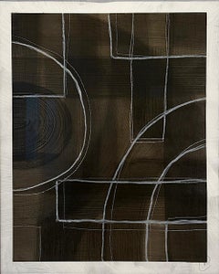 Eve: Abstract Geometric Mixed Media on Paper, Signed, 32x40