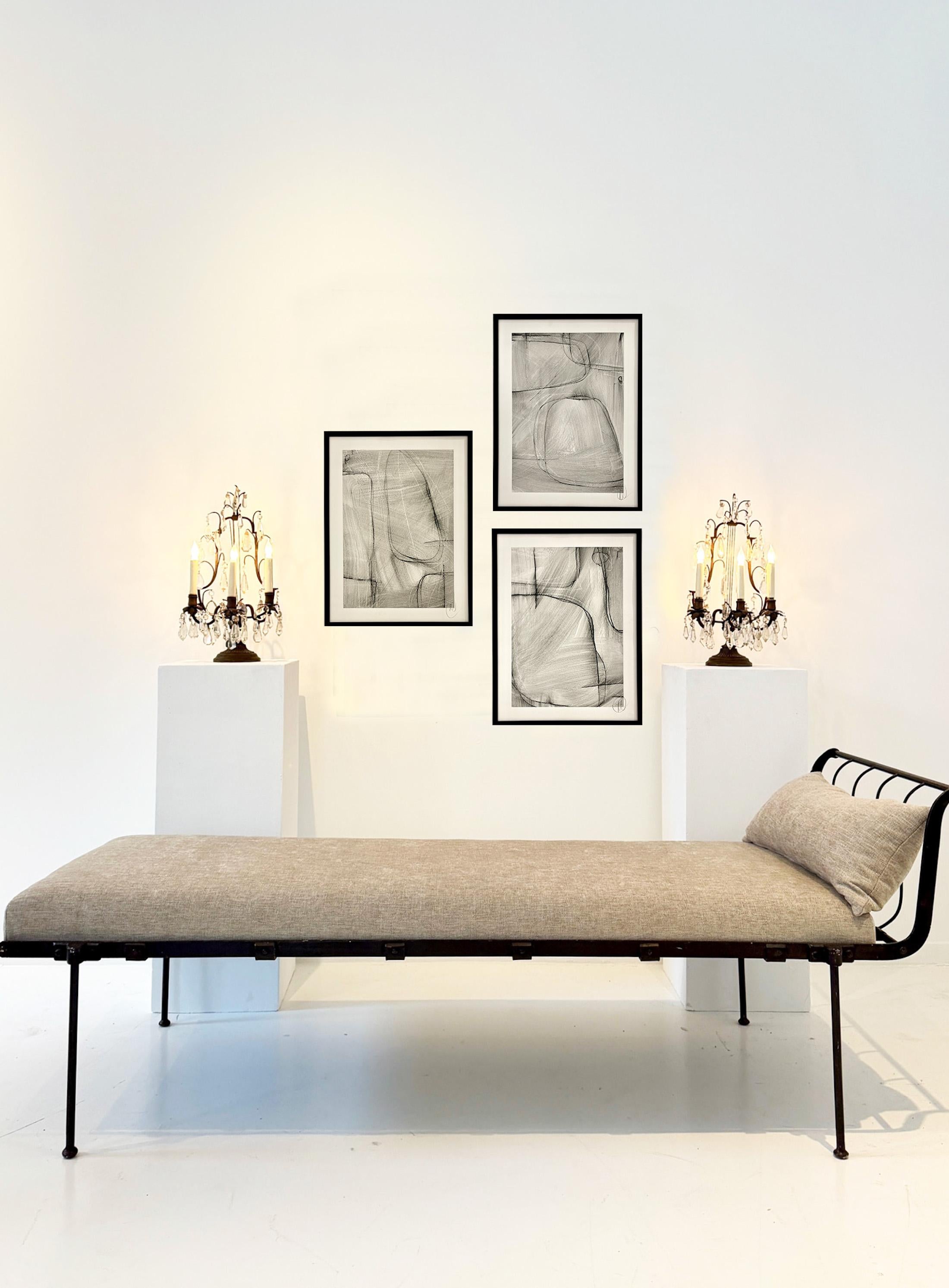 Estudios de líneas geométricas C-2 por Murray Duncan Técnica mixta sobre papel en venta 4