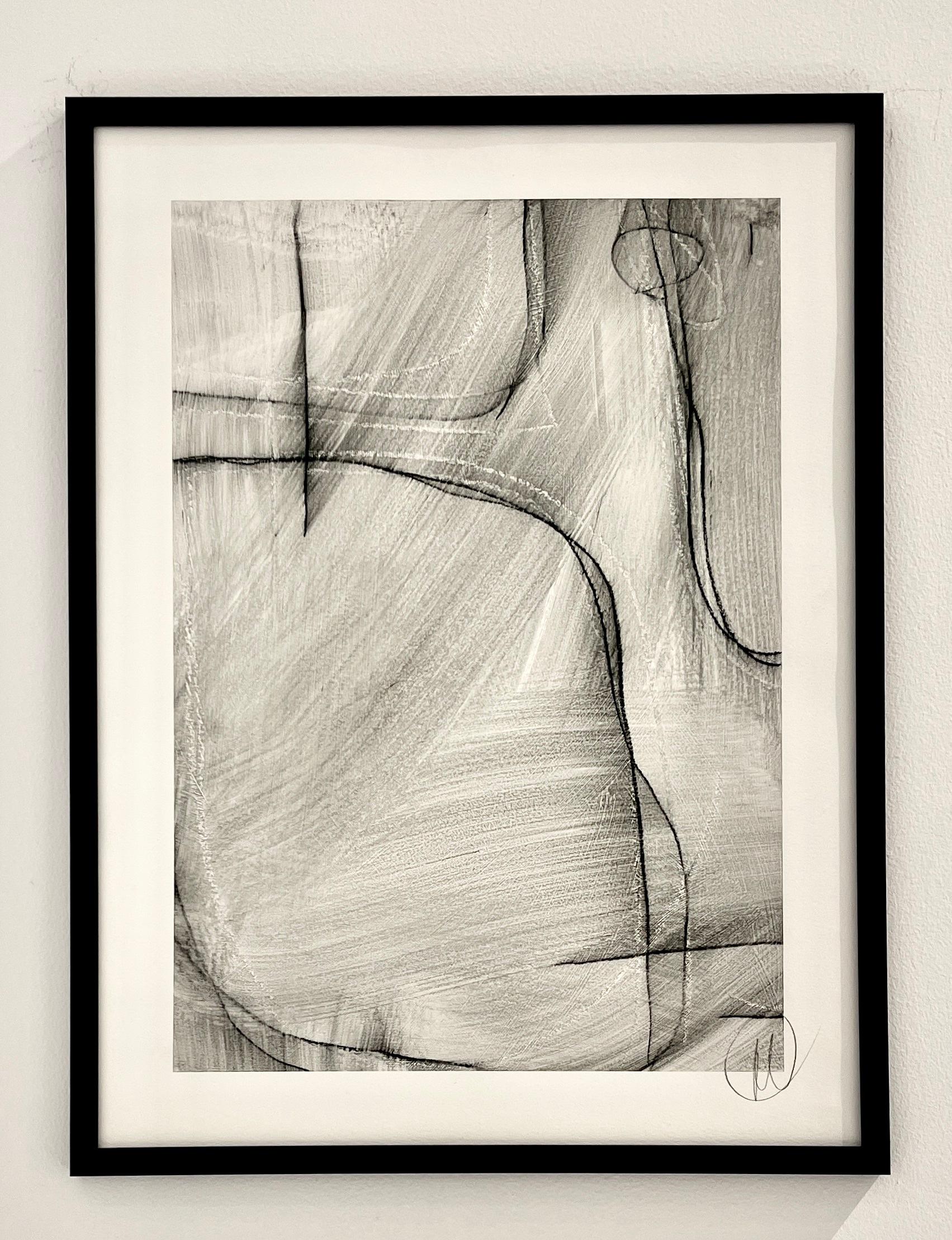 Estudios de líneas geométricas C-4 por Murray Duncan Técnica mixta sobre papel en venta 2