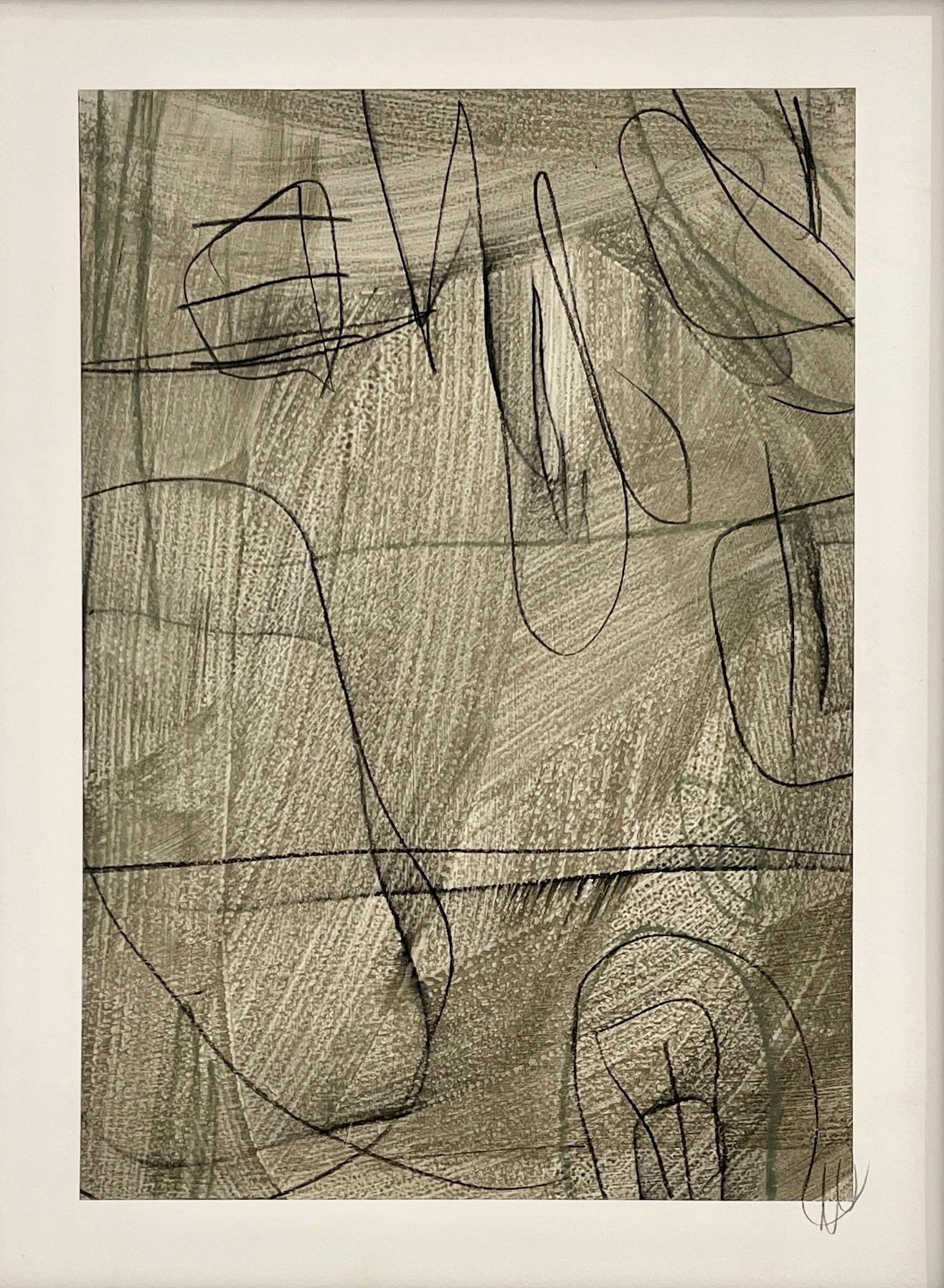 Études de lignes géométriques -Charcoal -  Nine-Piece Series est une collection exceptionnelle d'œuvres originales en techniques mixtes sur papier de l'artiste torontois Murray Duncan, présentée sous la forme d'une installation en grille cohérente.