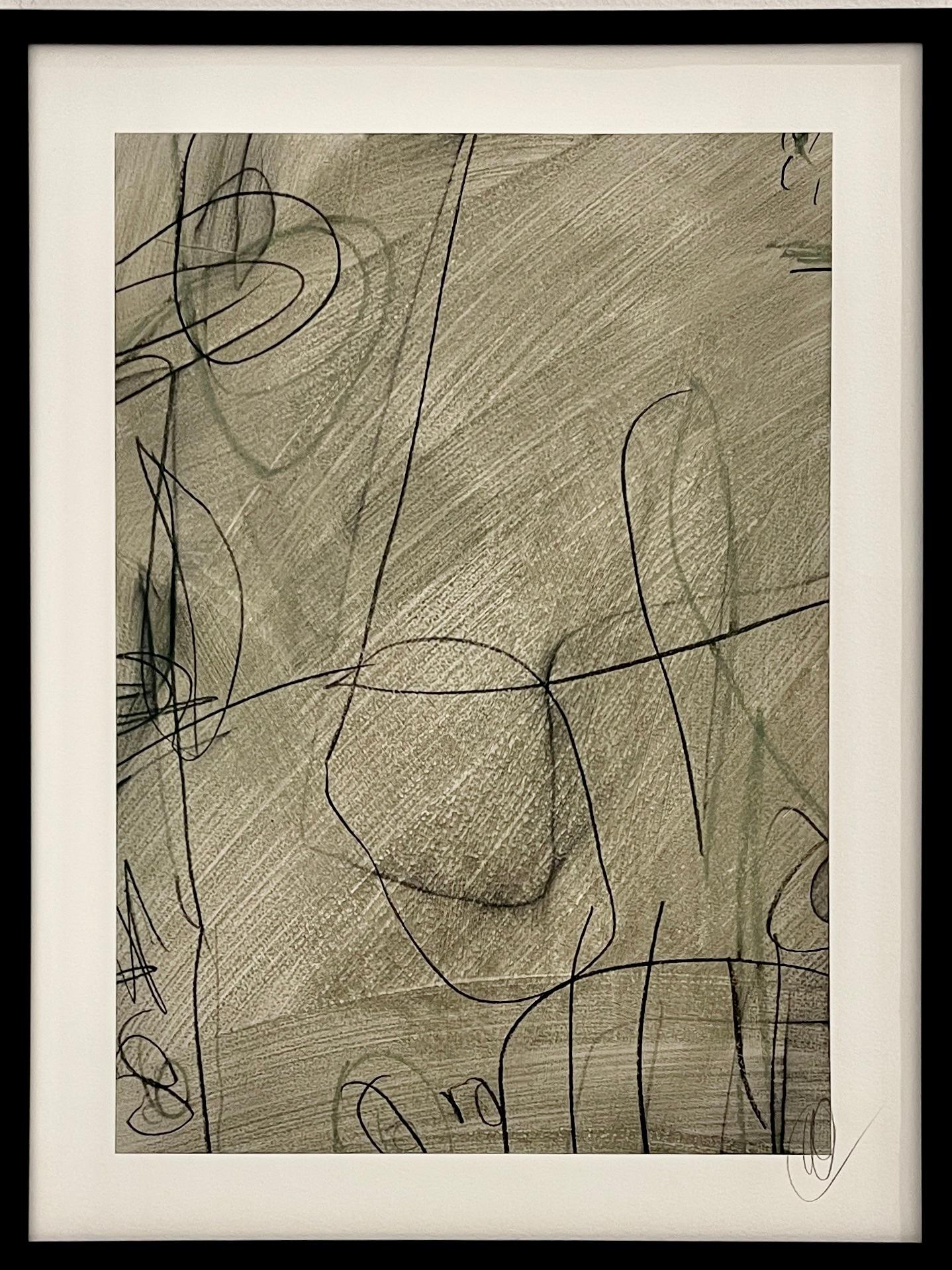 Études de lignes géométriques - Fusain par Murray Duncan en vente 1