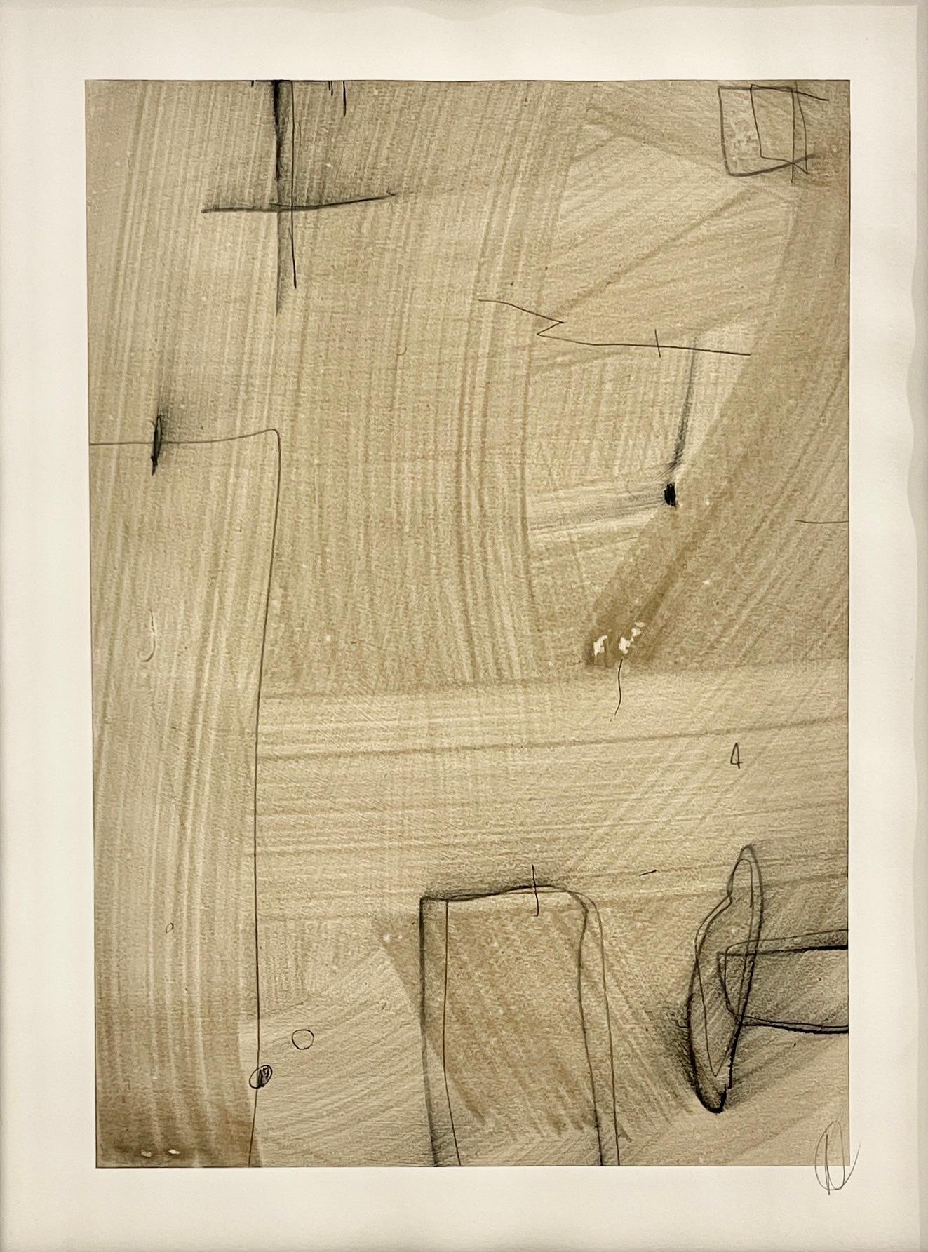 Geometric Line Studies Neutral — Nine-Piece Drawing Series by Murray Duncan For Sale 5