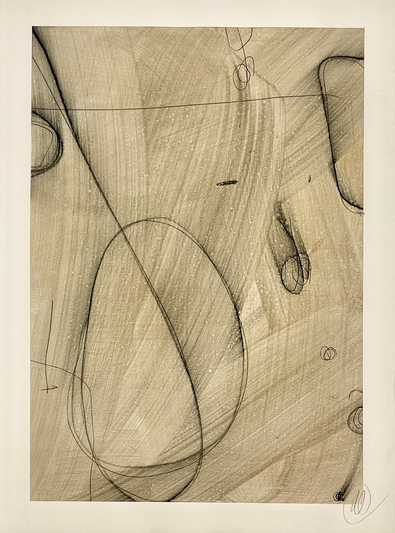 Geometric Line Studies Neutral — Nine-Piece Drawing Series by Murray Duncan - Abstract Geometric Painting by Murray Duncan 