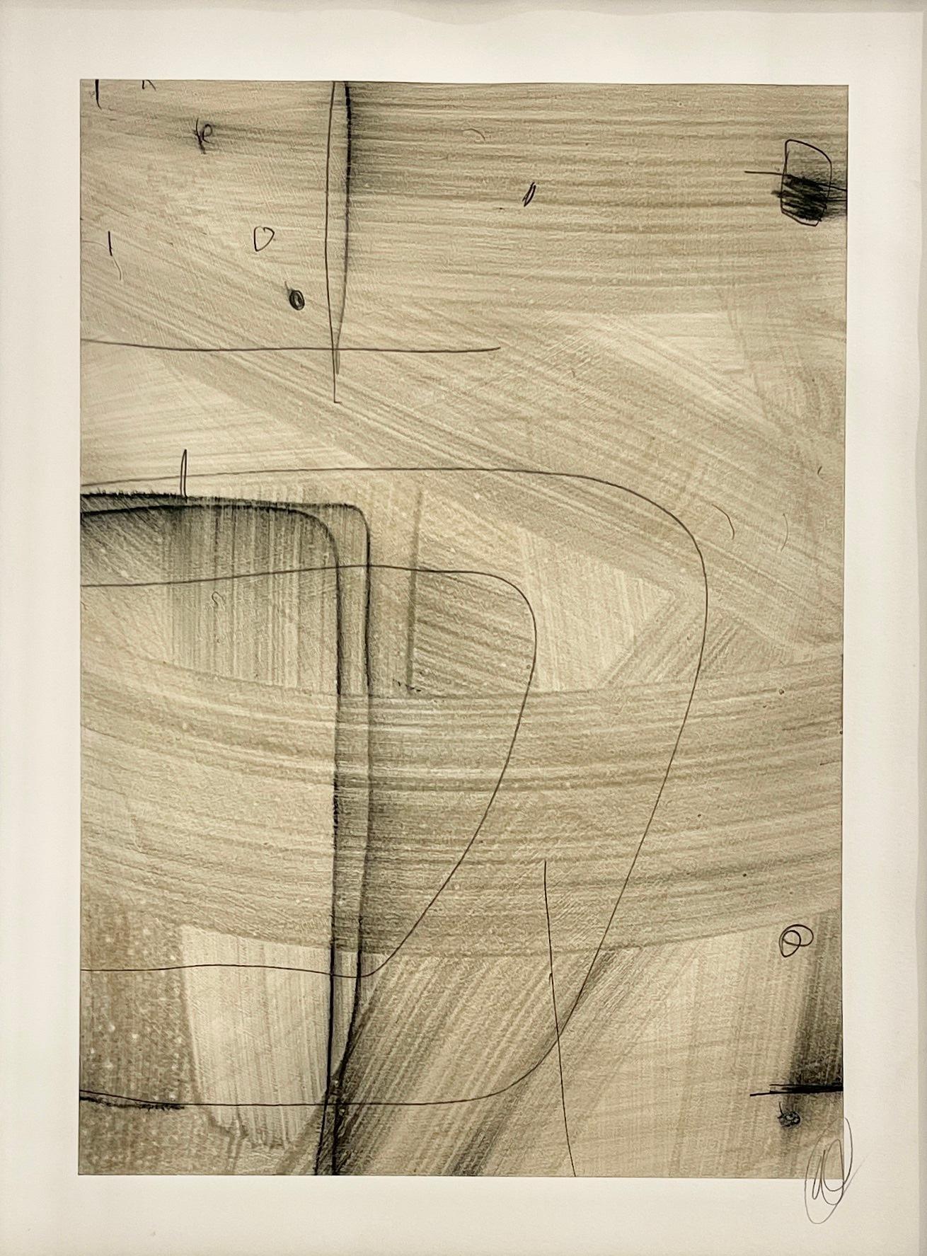 Geometric Line Studies Neutral — Nine-Piece Drawing Series by Murray Duncan For Sale 1