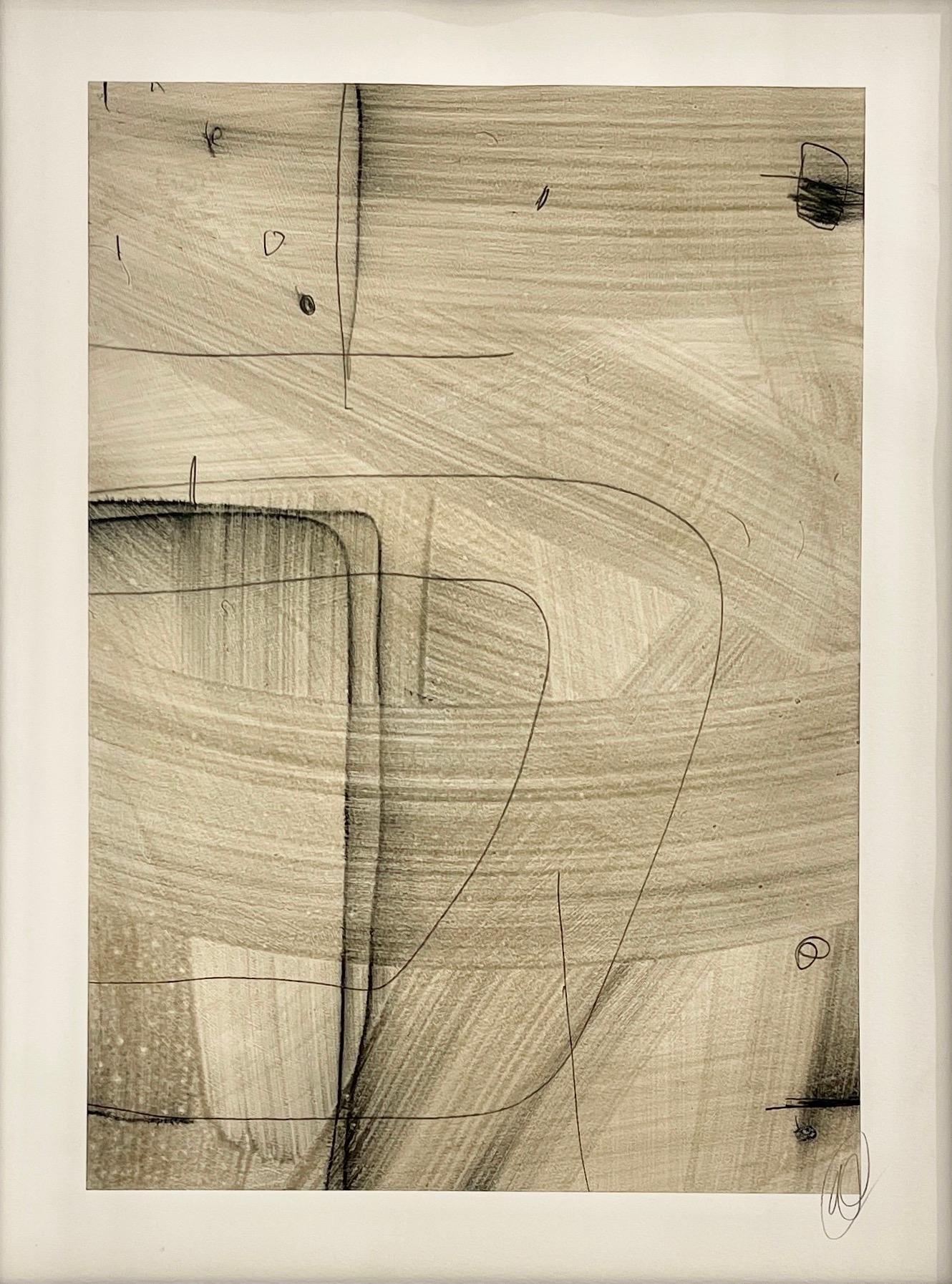 Geometric Line Studies Neutral — Nine-Piece Drawing Series by Murray Duncan For Sale 2