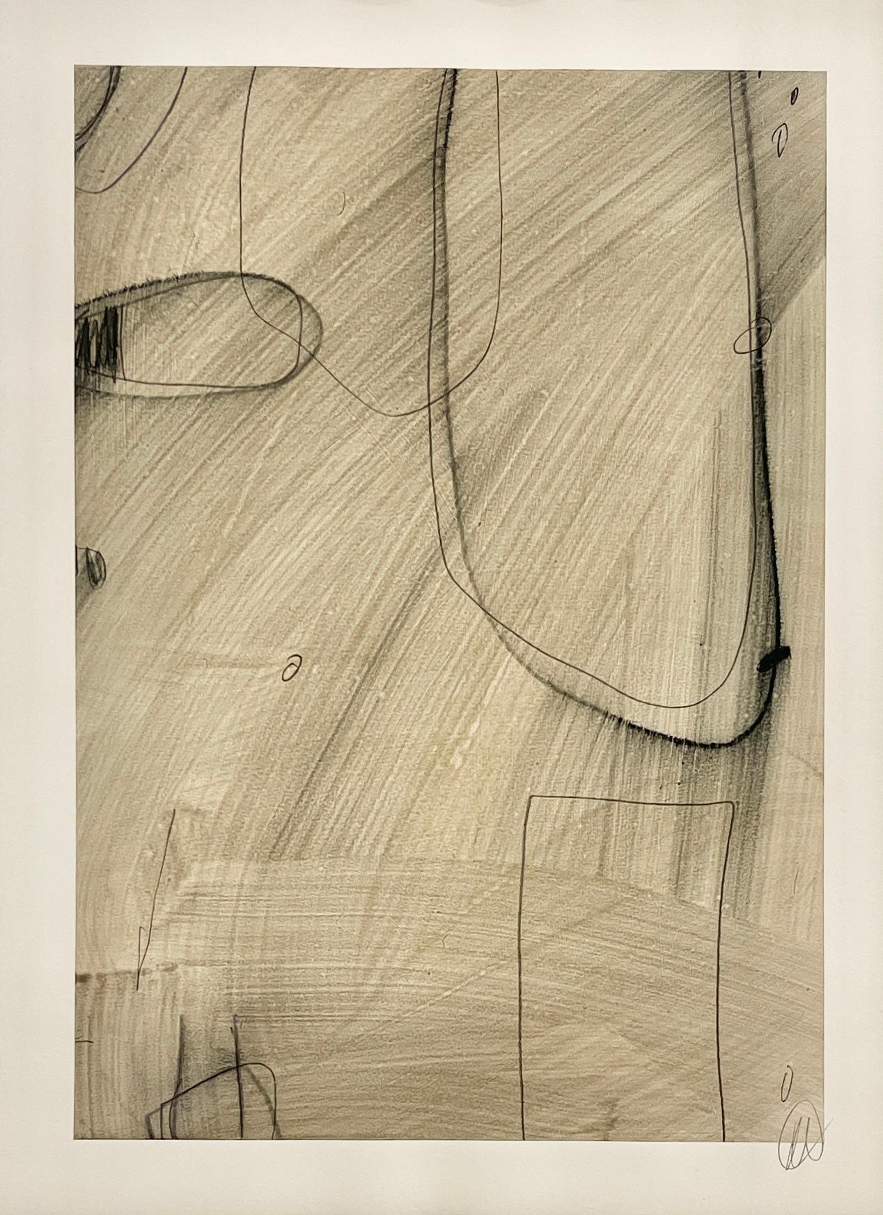 Geometric Line Studies Neutral — Nine-Piece Drawing Series by Murray Duncan For Sale 4