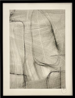 Étude de lignes géométriques C.C.C. par Murray Duncan Technique mixte sur papier