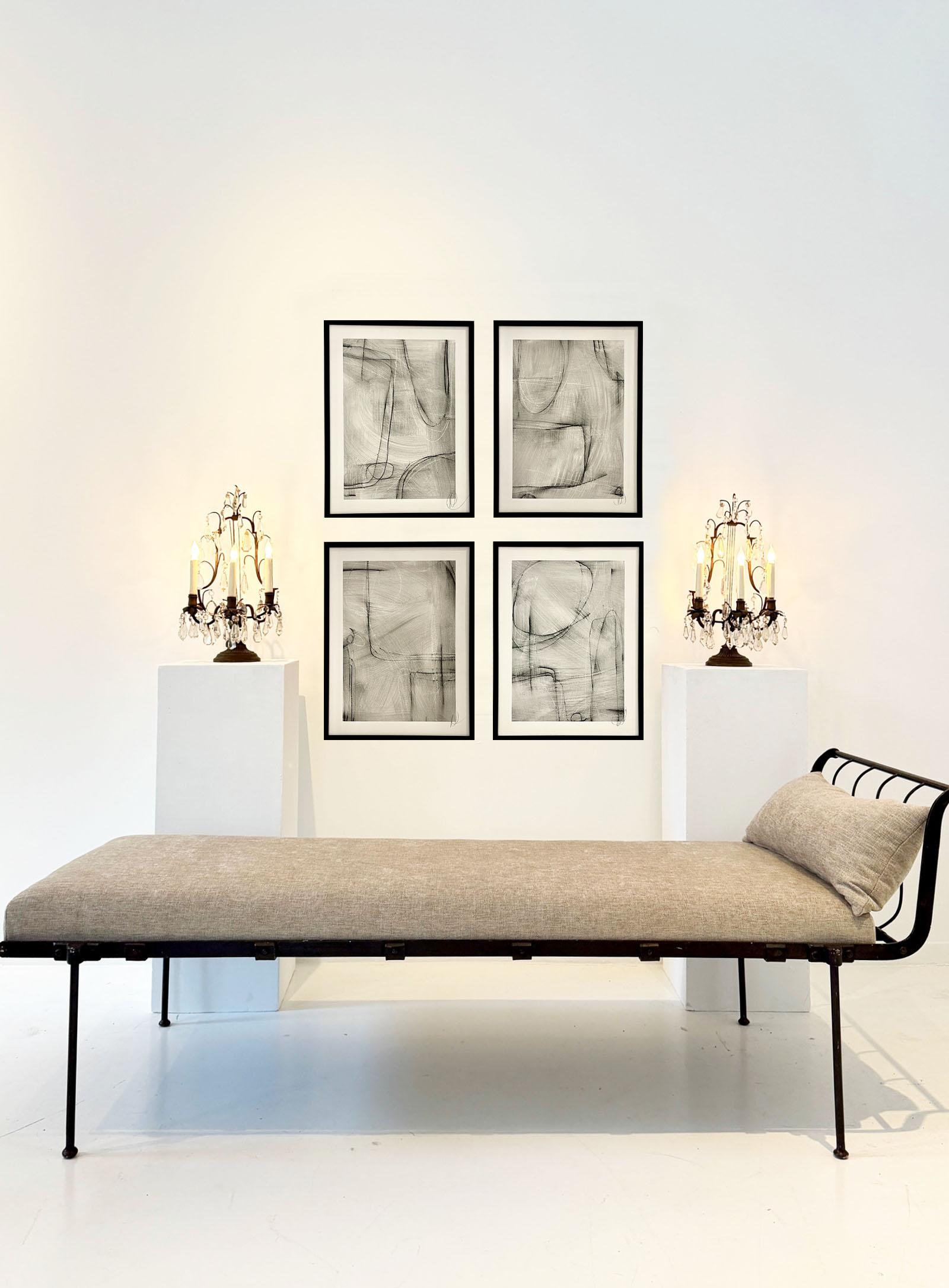 Étude de lignes géométriques C.C.C. par Murray Duncan Technique mixte sur papier en vente 3