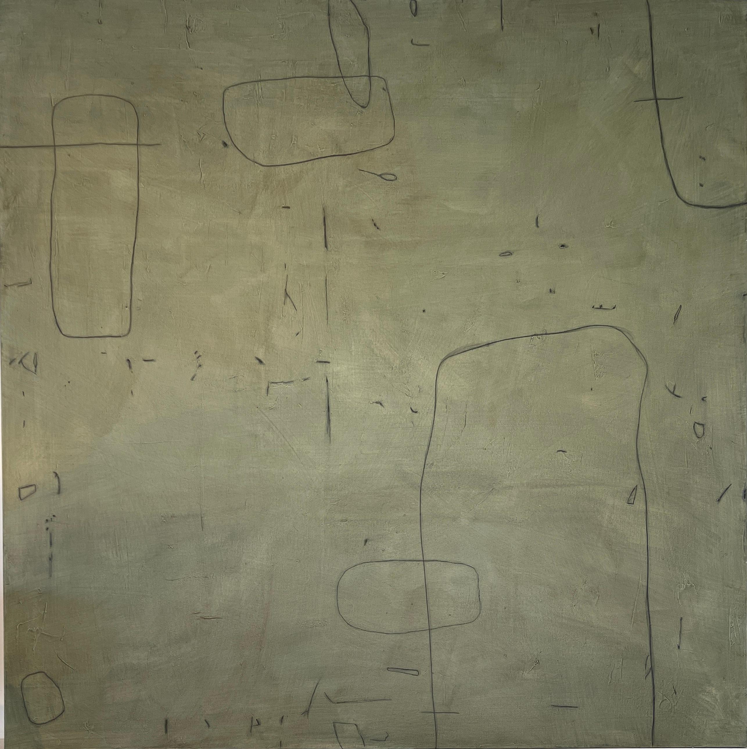 Growing Up by Murray Duncan Abstract Geometric Mix Media On Canvas