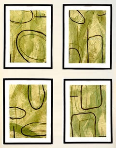 Moss Studies I–IV, Original Mixed Media on Paper by Murray Duncan (Set of 4)
