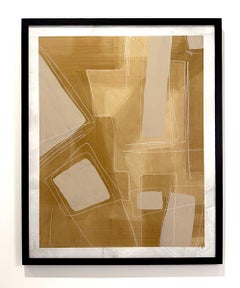 «Quiet Geometry», de Murray Duncan, técnica mixta sobre papel, geometría abstracta